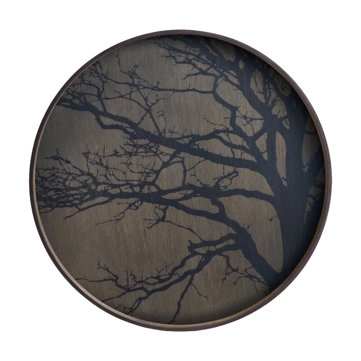 Plateau en bois Black Tree Ø 61 cm - Marron - Image 2
