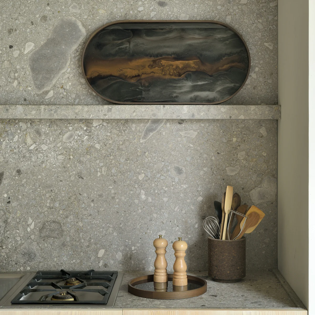Plateau en verre - Bronze Organic - Oblong - 71 x 36 cm - Image 3