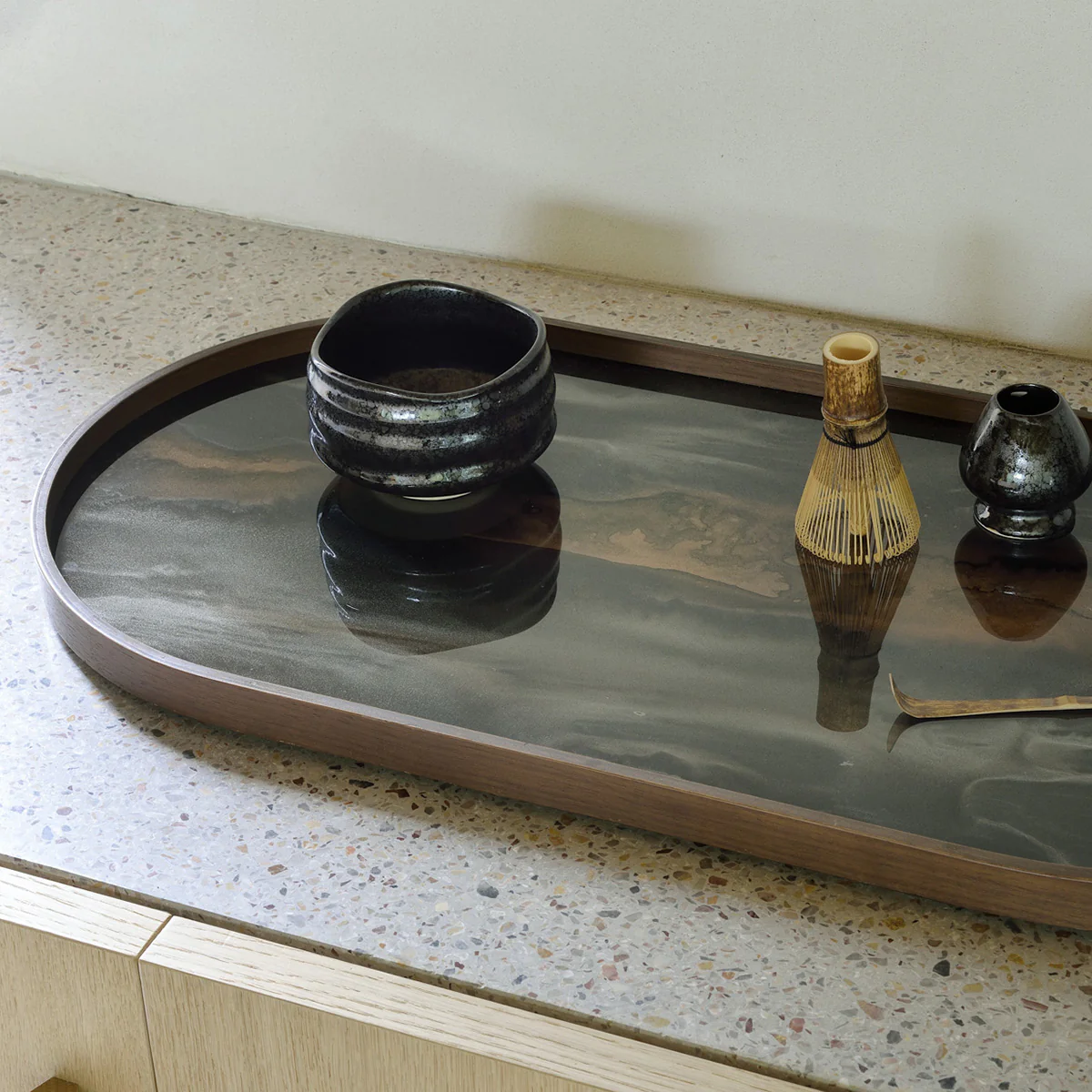 Plateau en verre - Bronze Organic - Oblong - 71 x 36 cm - Image 4