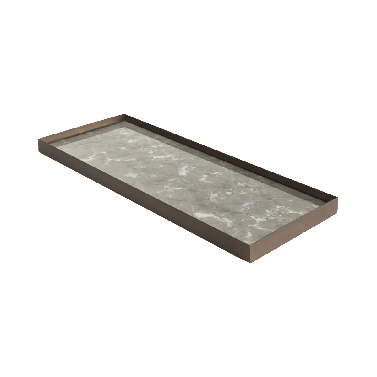 Plateau en verre Fossil Organic - Gris - Image 2