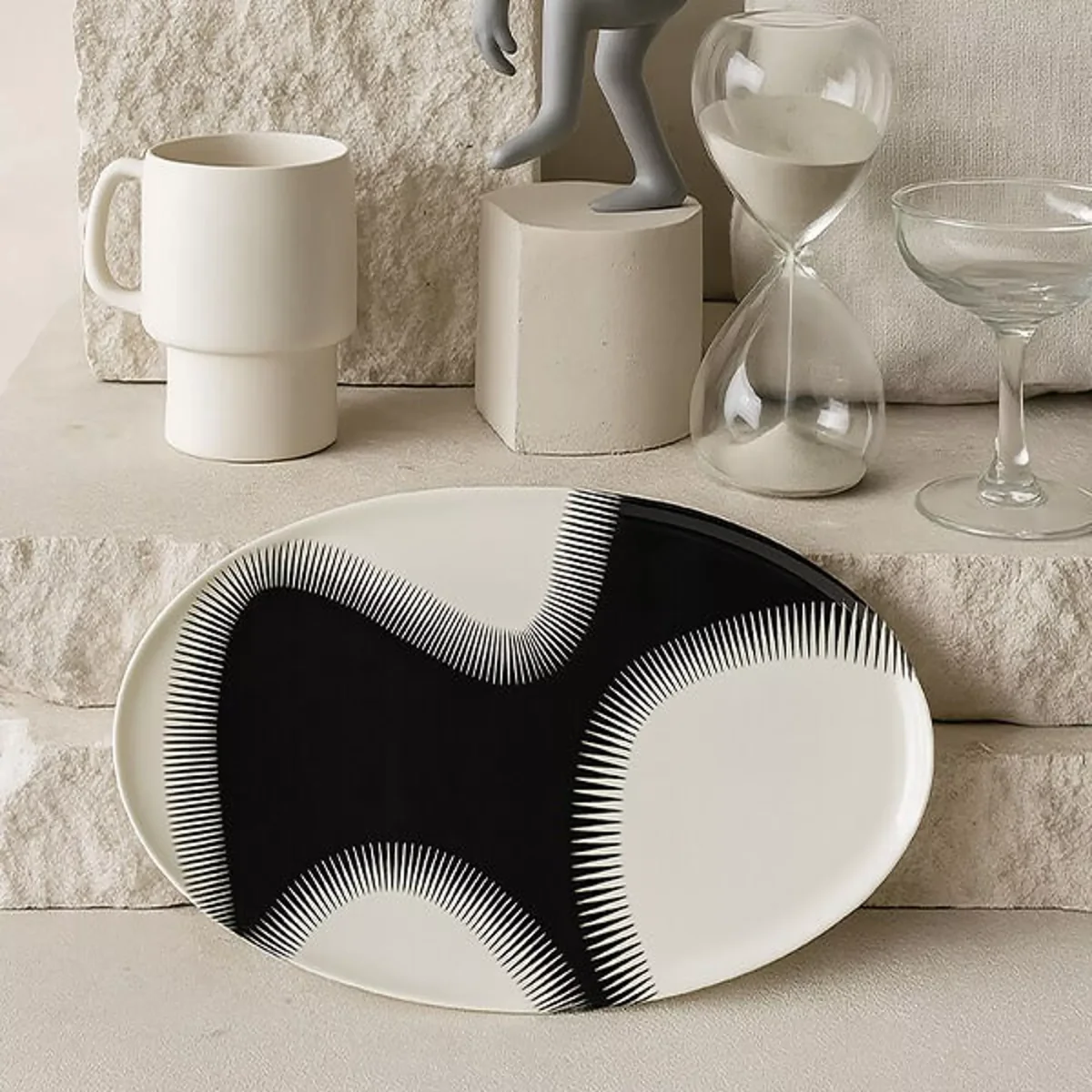 Plateau ovale Geometrica - Wave - Image 2