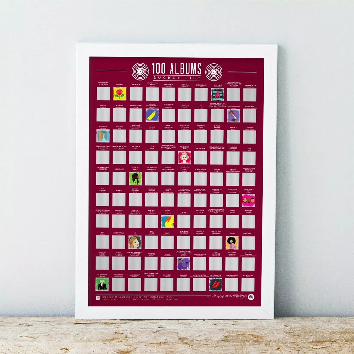 Poster à gratter 100 Albums - Image 3