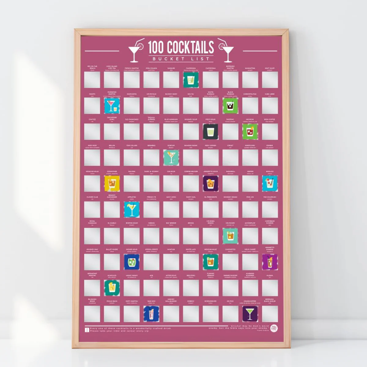 Poster à gratter 100 Cocktails - Image 2