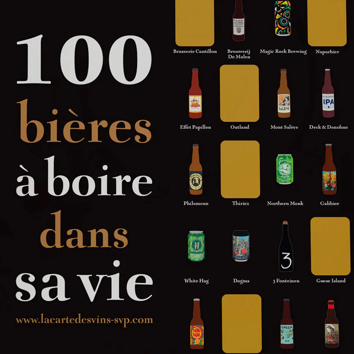Poster à gratter 100 Bières à Boire dans sa Vie - 50 cm x 70 cm - Image 2