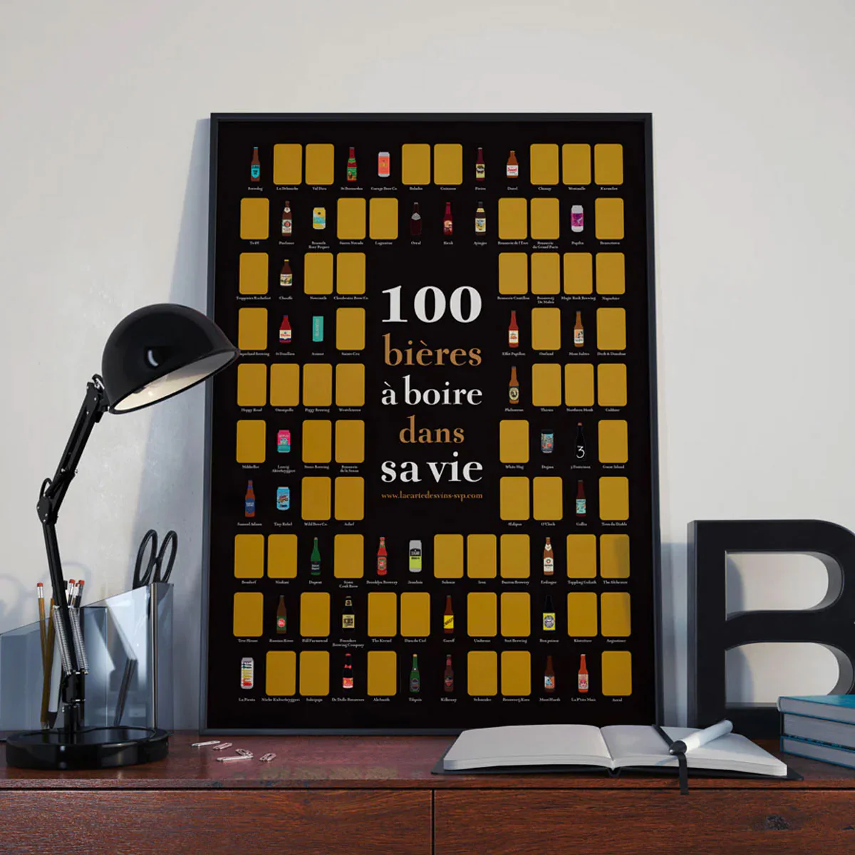 Poster à gratter 100 Bières à Boire dans sa Vie - 50 cm x 70 cm - Image 3