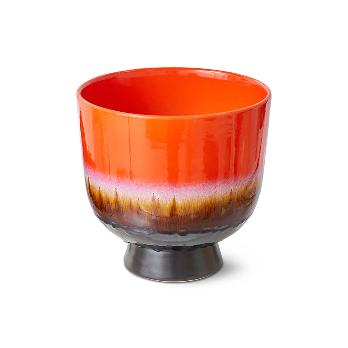 Pot de fleurs retro - Ø 20.5 cm - Rouge Cerise - Image 3