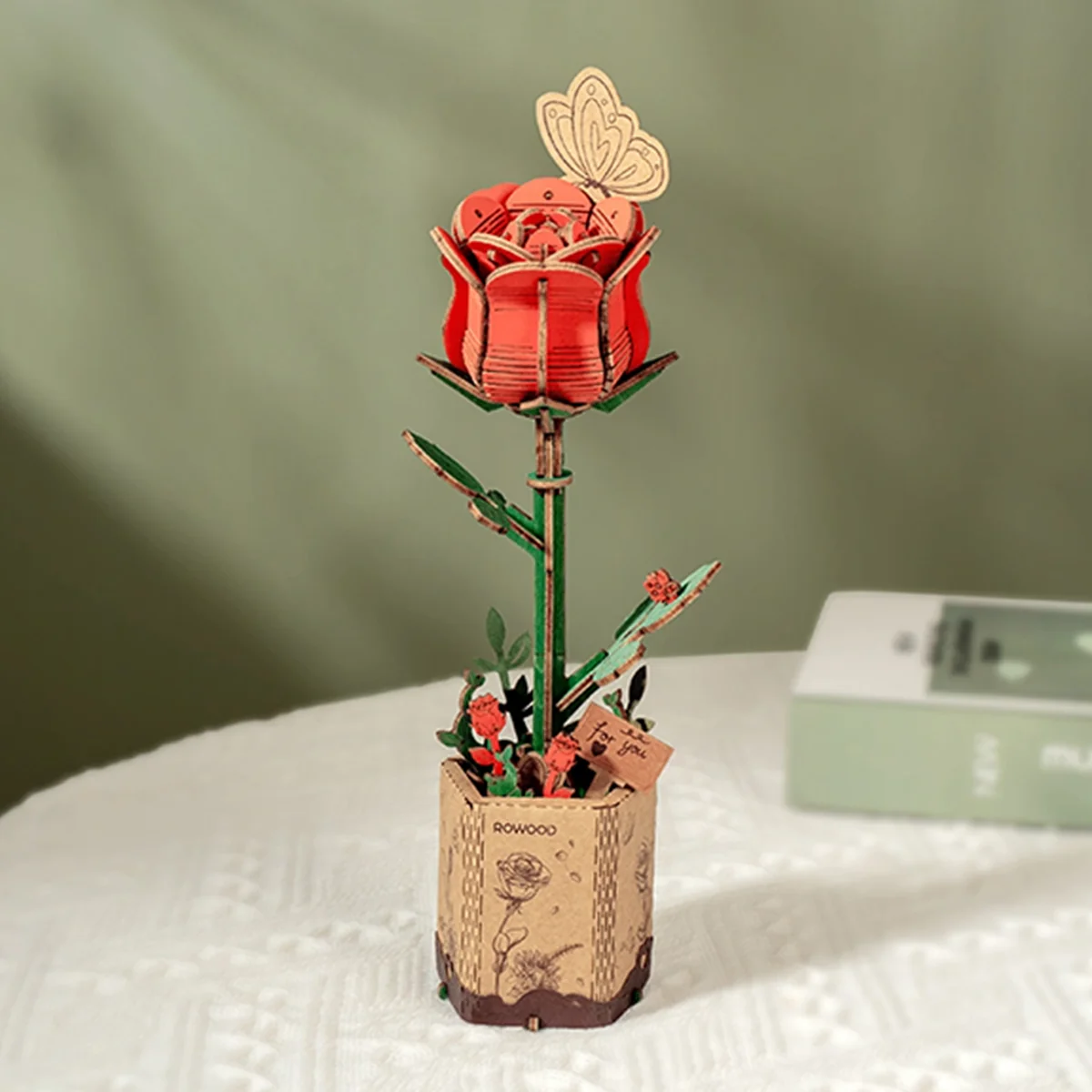 Puzzle 3D - Rose Rouge - Image 2