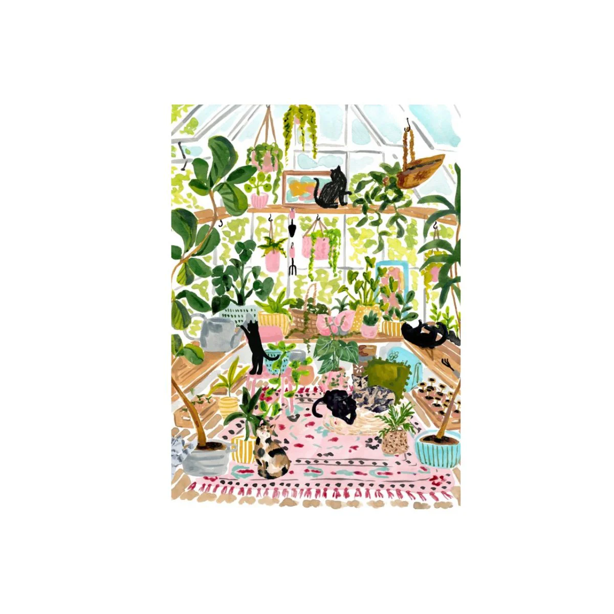 Puzzle Chats botanistes - 500 pièces