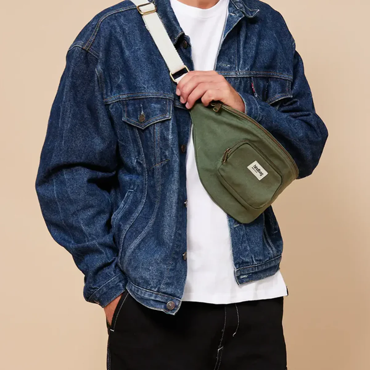 Sac Banane Sofia XL - Olive - Image 3