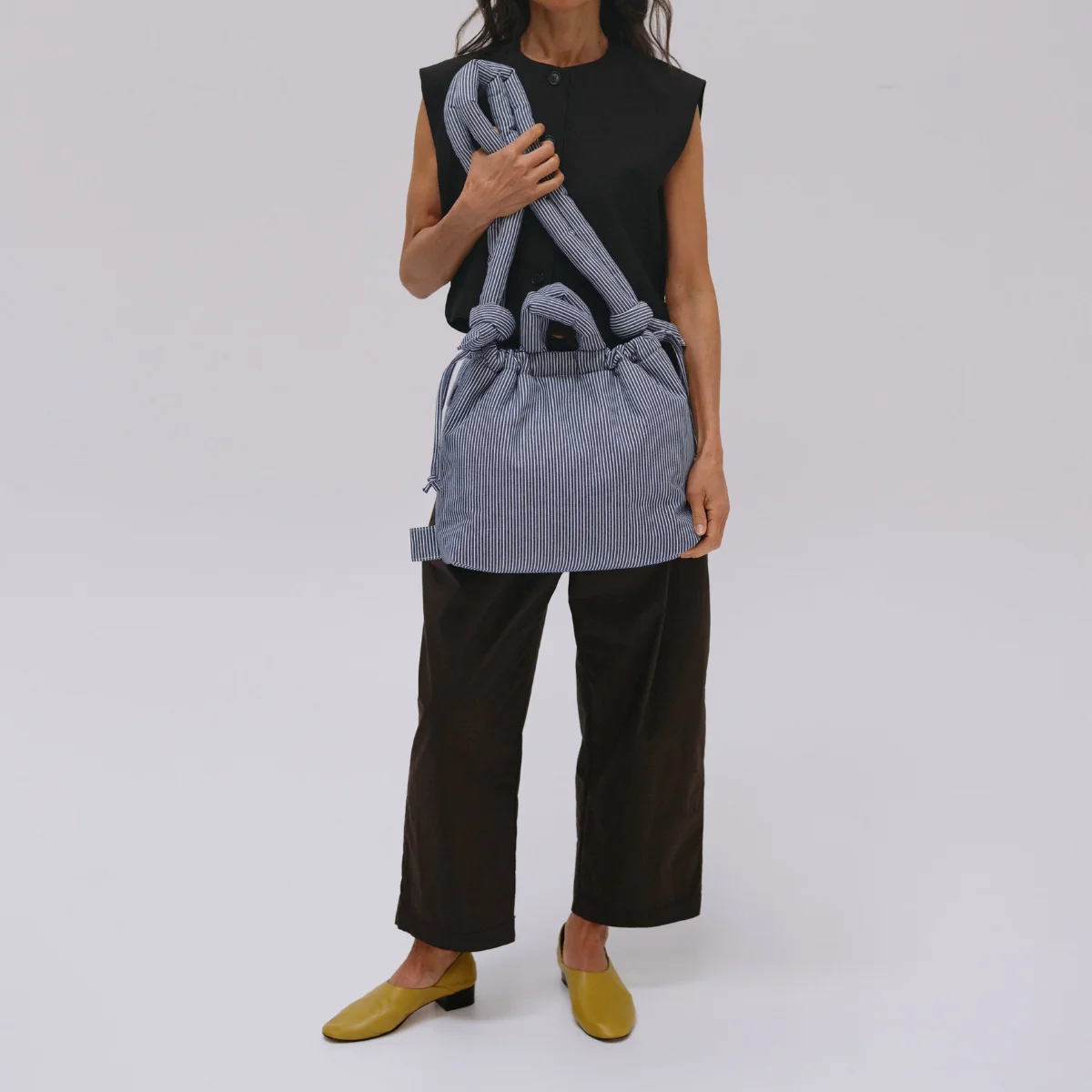 Sac Ona - Cotton Navy Stripe - Image 2