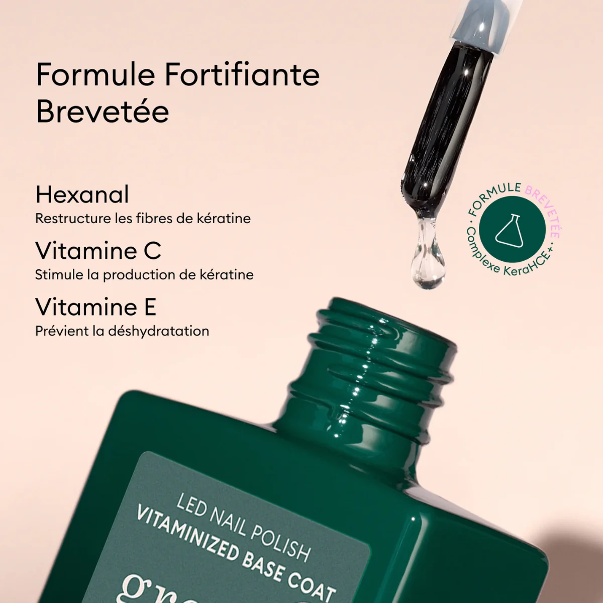 Semi-permanent LED Green Flash™ - Base Coat Vitaminée - 15 ml - Image 3