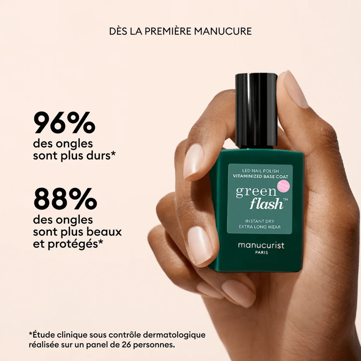 Semi-permanent LED Green Flash™ - Base Coat Vitaminée - 15 ml - Image 7