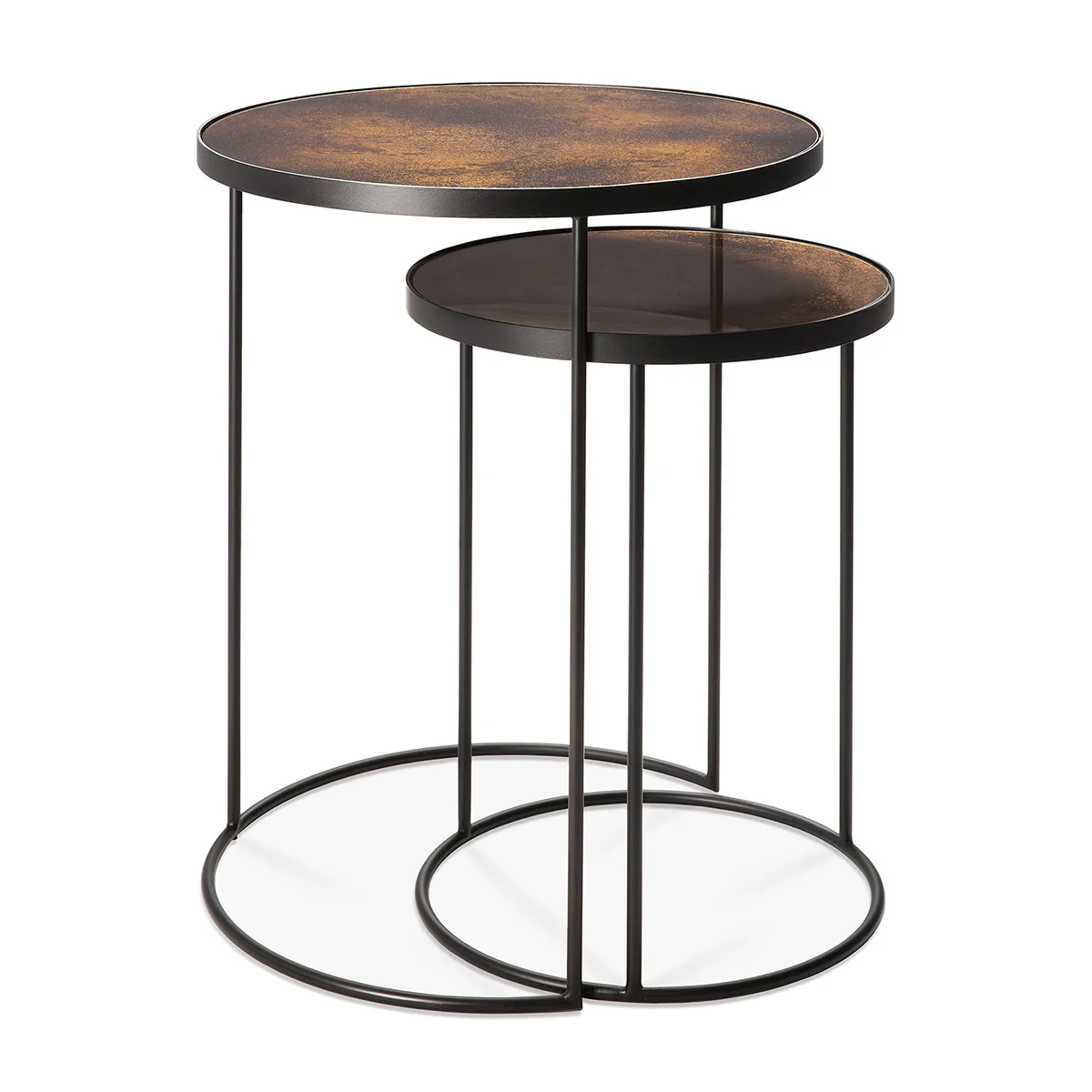 Set de 2 Tables d'appoint heavy aged Bronze - Image 3
