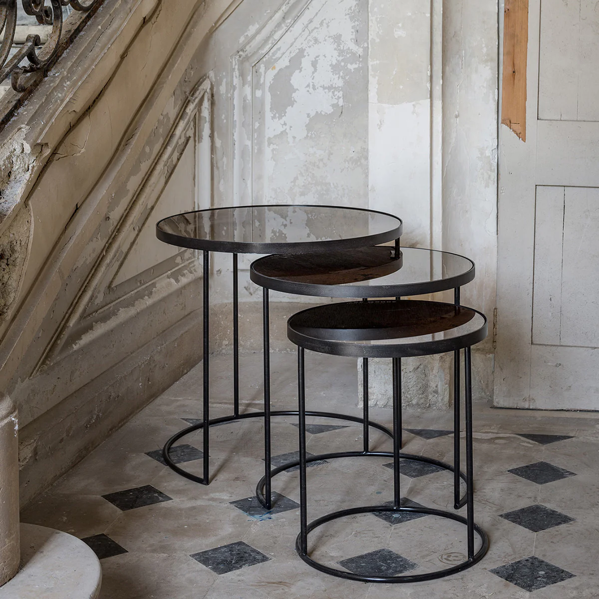 Set de 2 Tables d'appoint heavy aged Bronze - Image 5