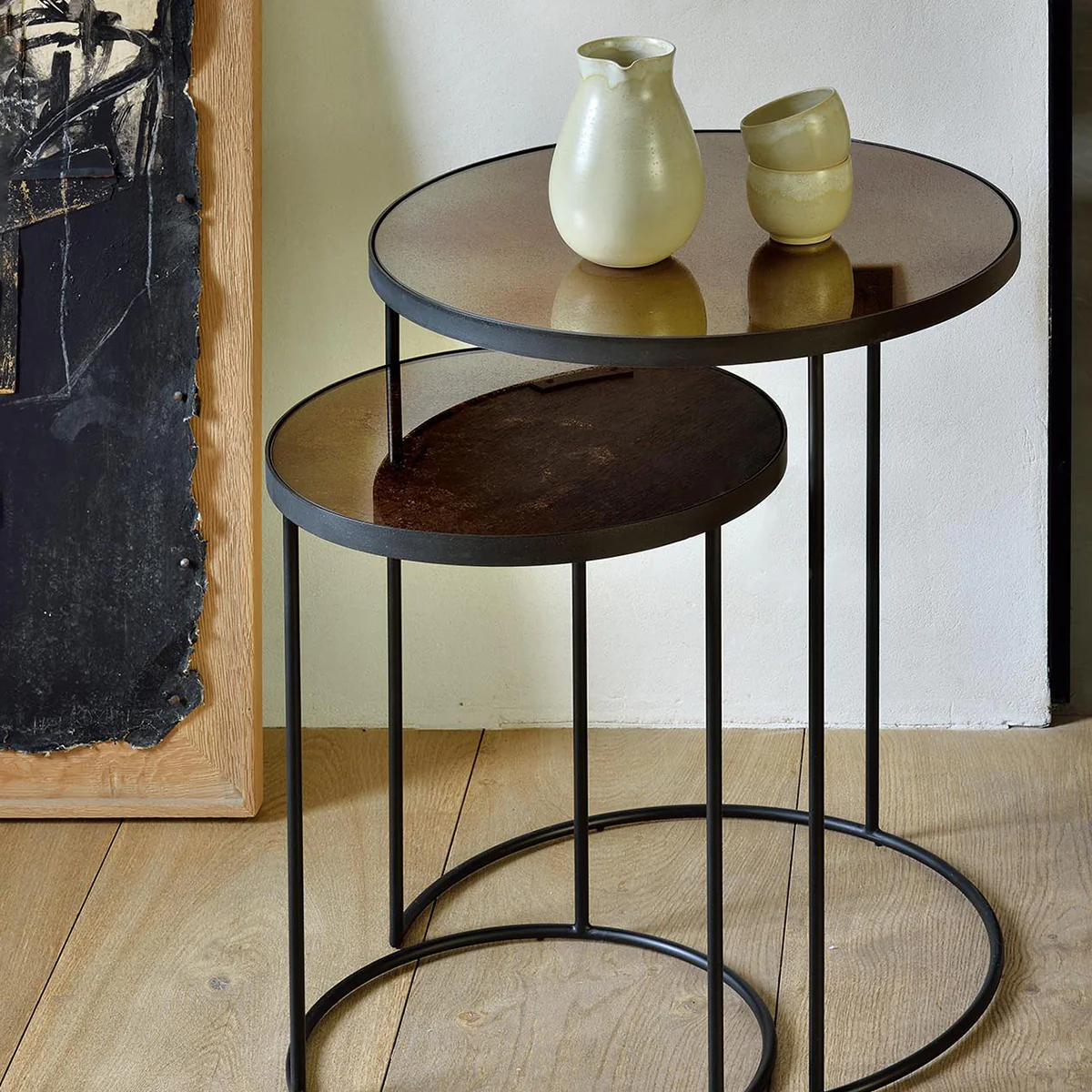 Set de 2 Tables d'appoint heavy aged Bronze - Image 6