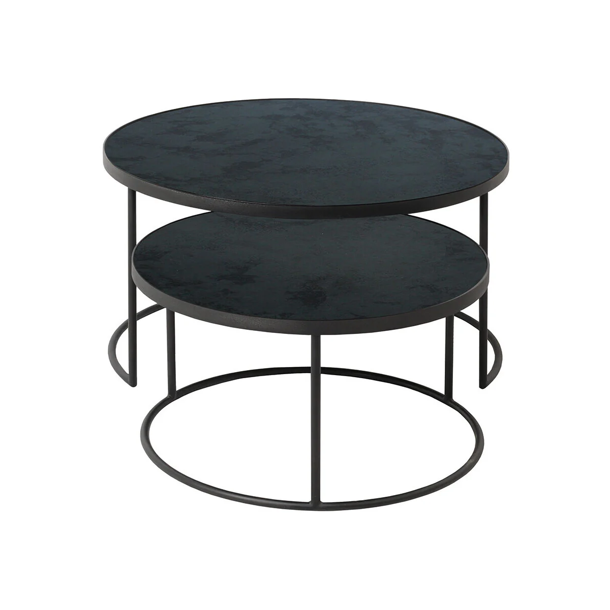 Set de 2 tables tables gigognes Nesting - Charcoal - Ø 92 cm - Image 3