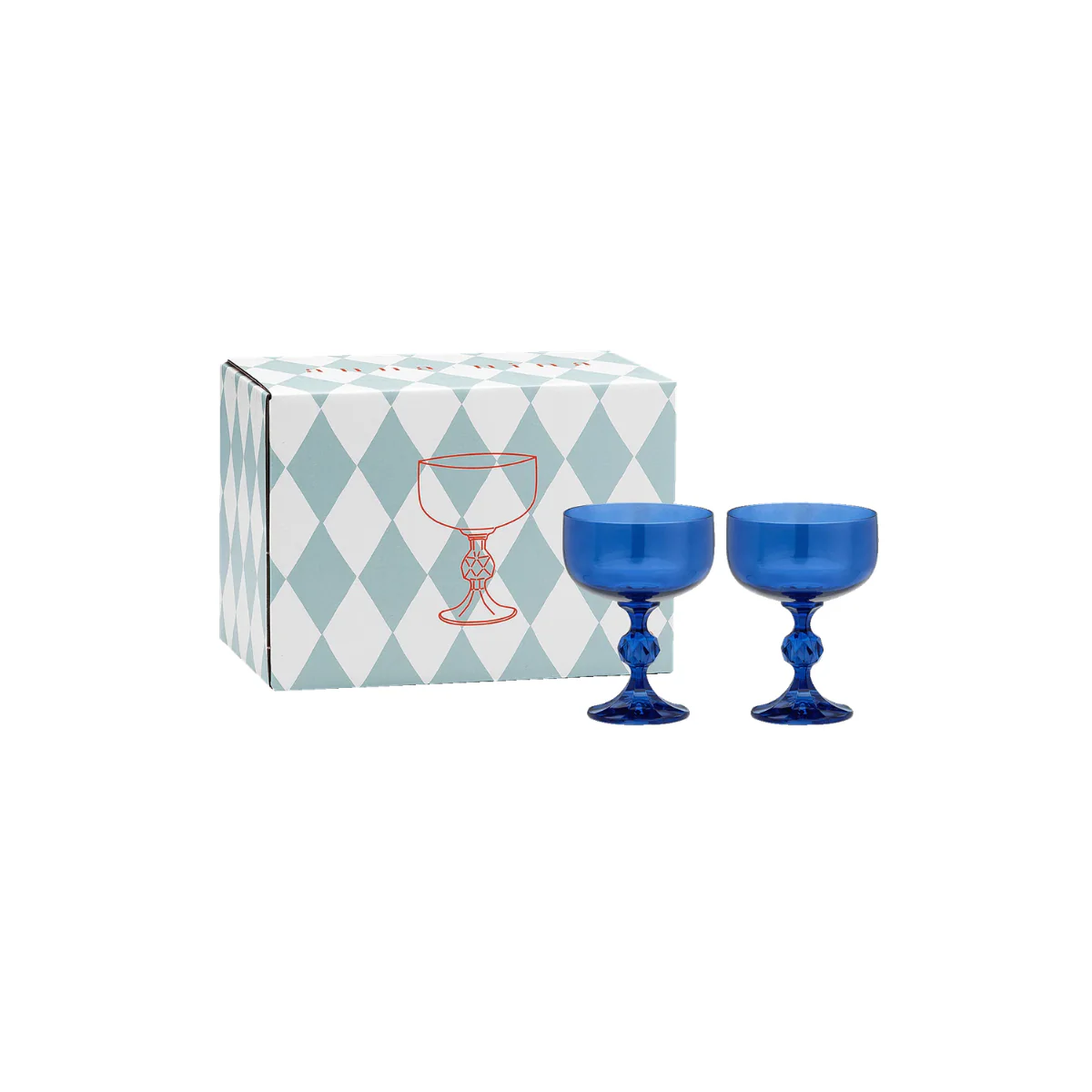 Set de 2 verres Cocktail - Bleu - Image 3