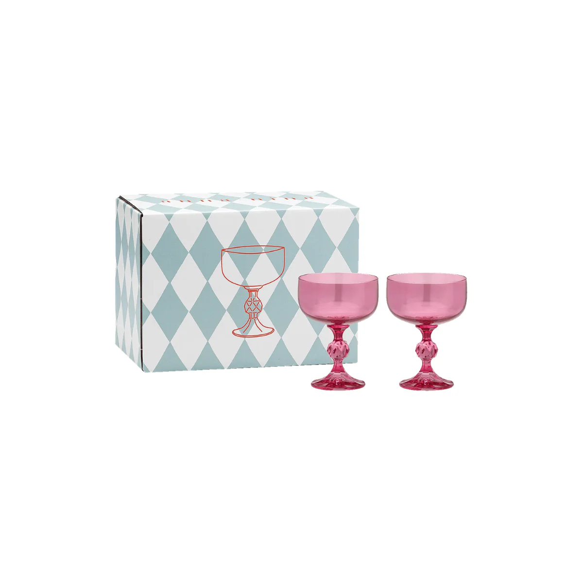 Set de 2 verres Cocktail - Rose - Image 3