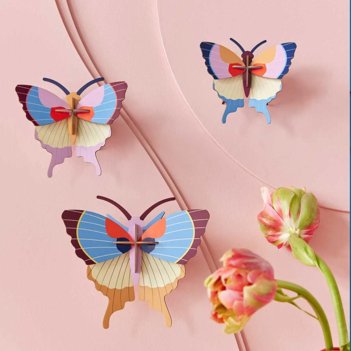 Set De 3 Décorations Murale Plum Fringe Butterflies - Image 2
