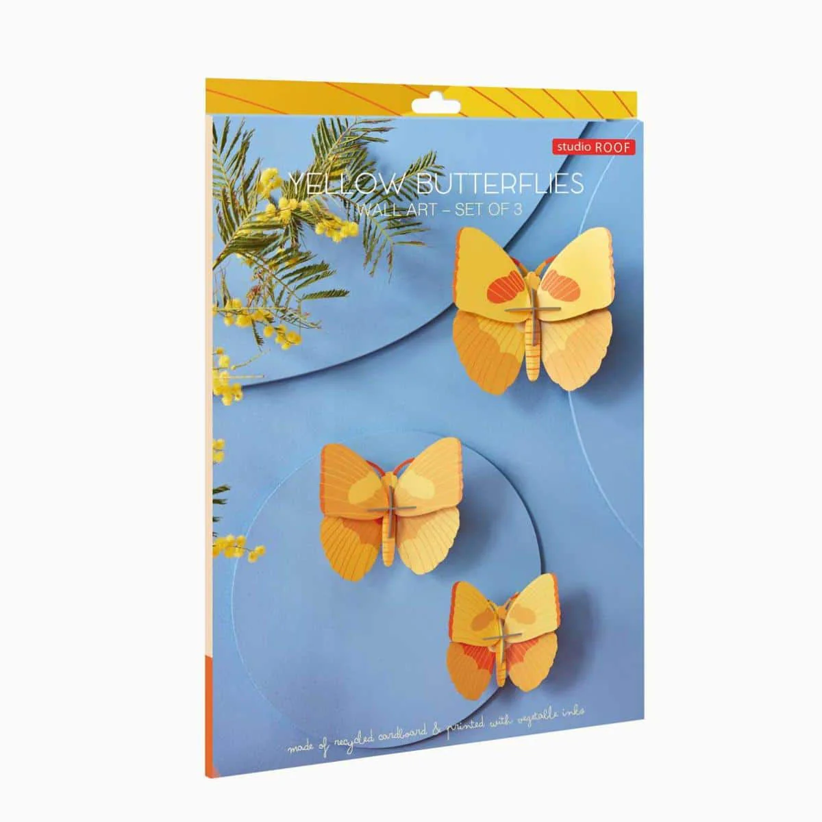 Set De 3 Décorations Murale Yellow Butterflies - Image 4