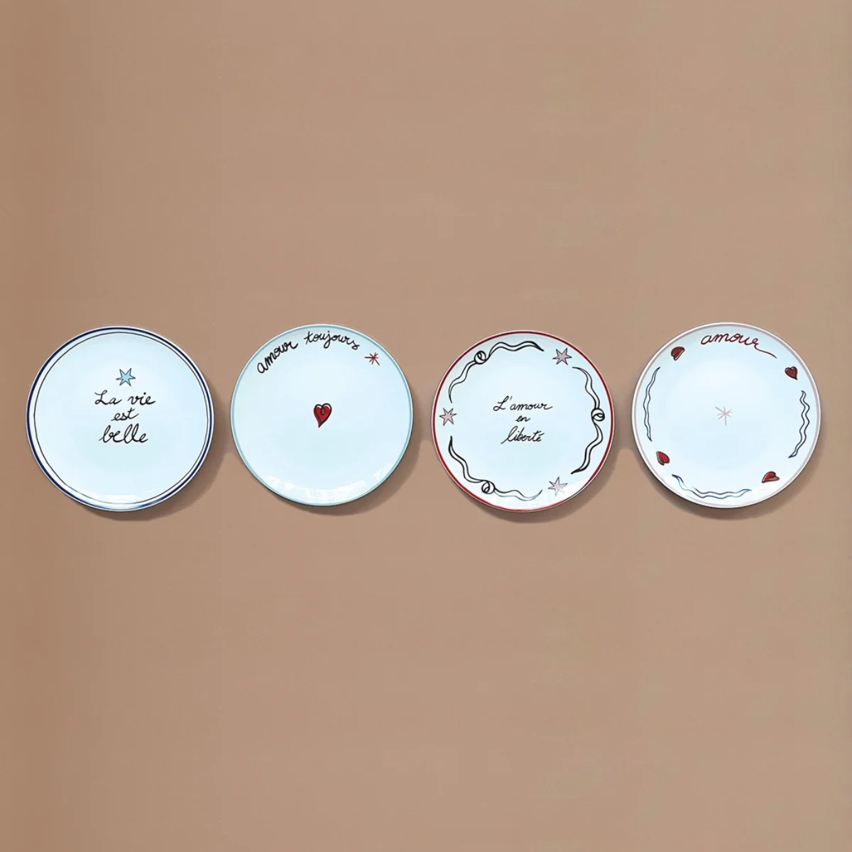 Set de 4 assiettes dessert - Amour en liberté - Image 3