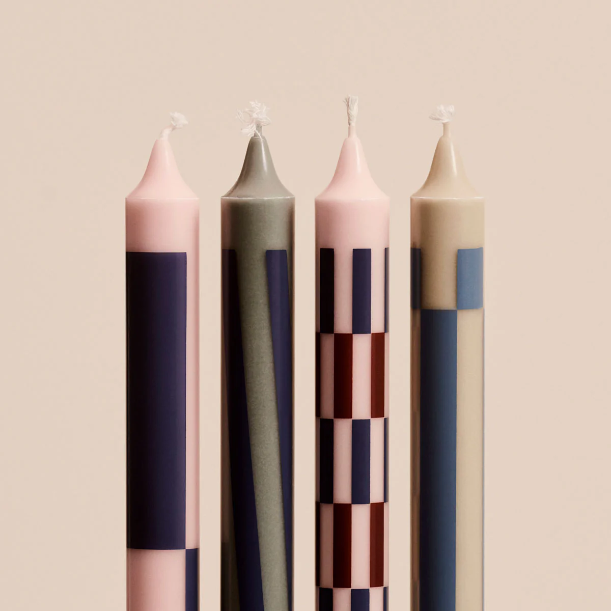 Set de 4 Bougies Pattern - Pink & Blues - Image 2