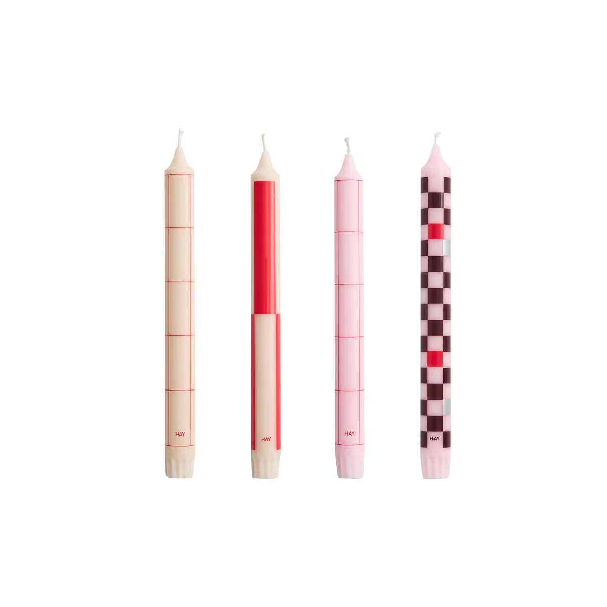 Set de 4 Bougies - Pattern reds and bordeaux - Image 3