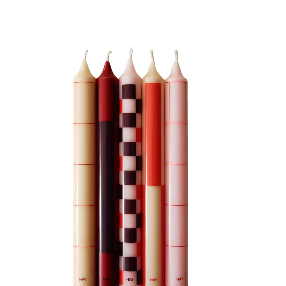 Set de 4 Bougies - Pattern reds and bordeaux - Image 4