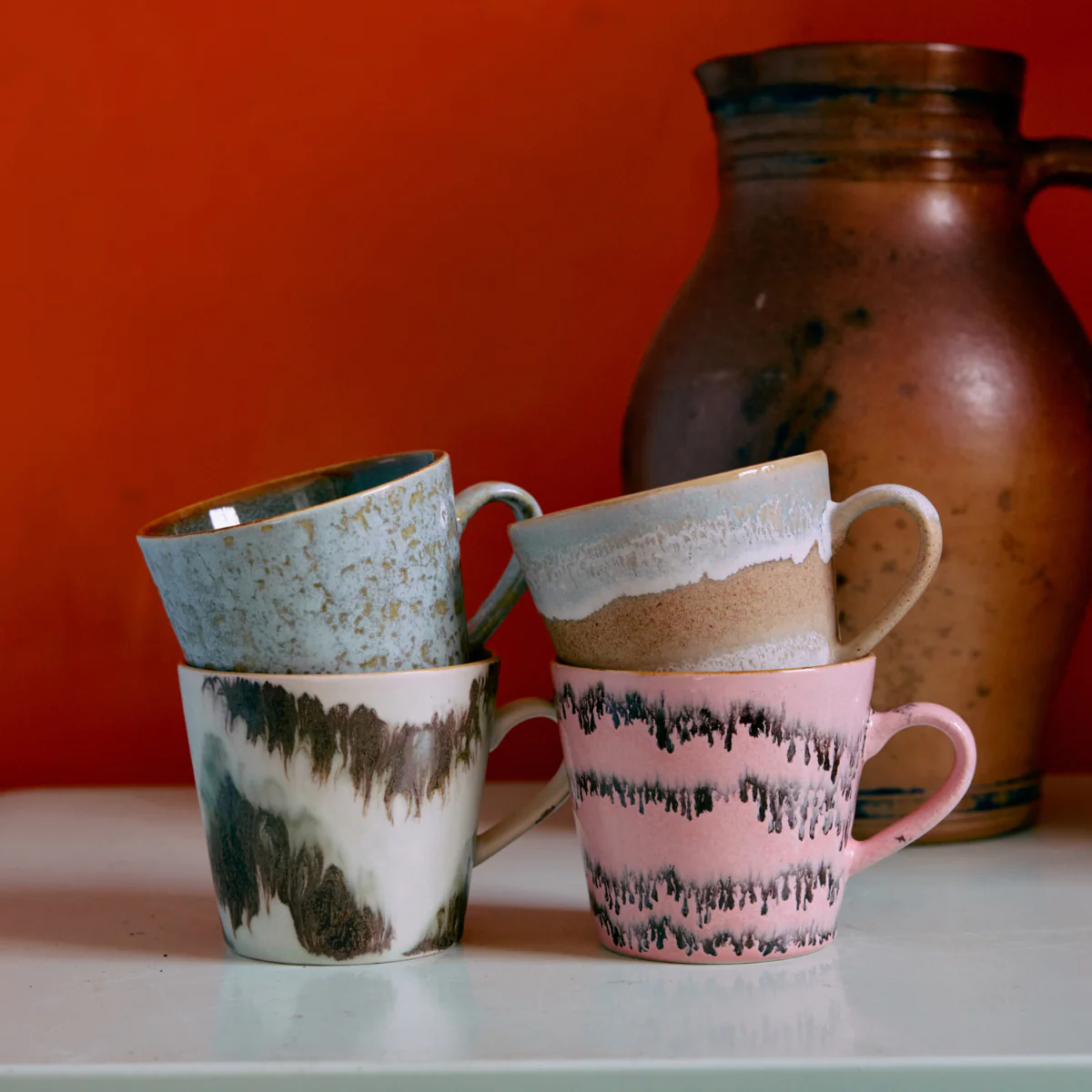Set de 4 mugs cappucino 70s Dada - Image 2