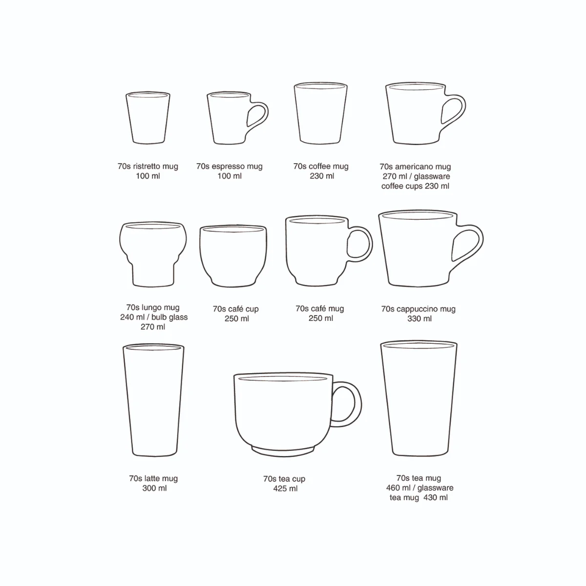 Set de 4 mugs cappucino 70s Dada - Image 6