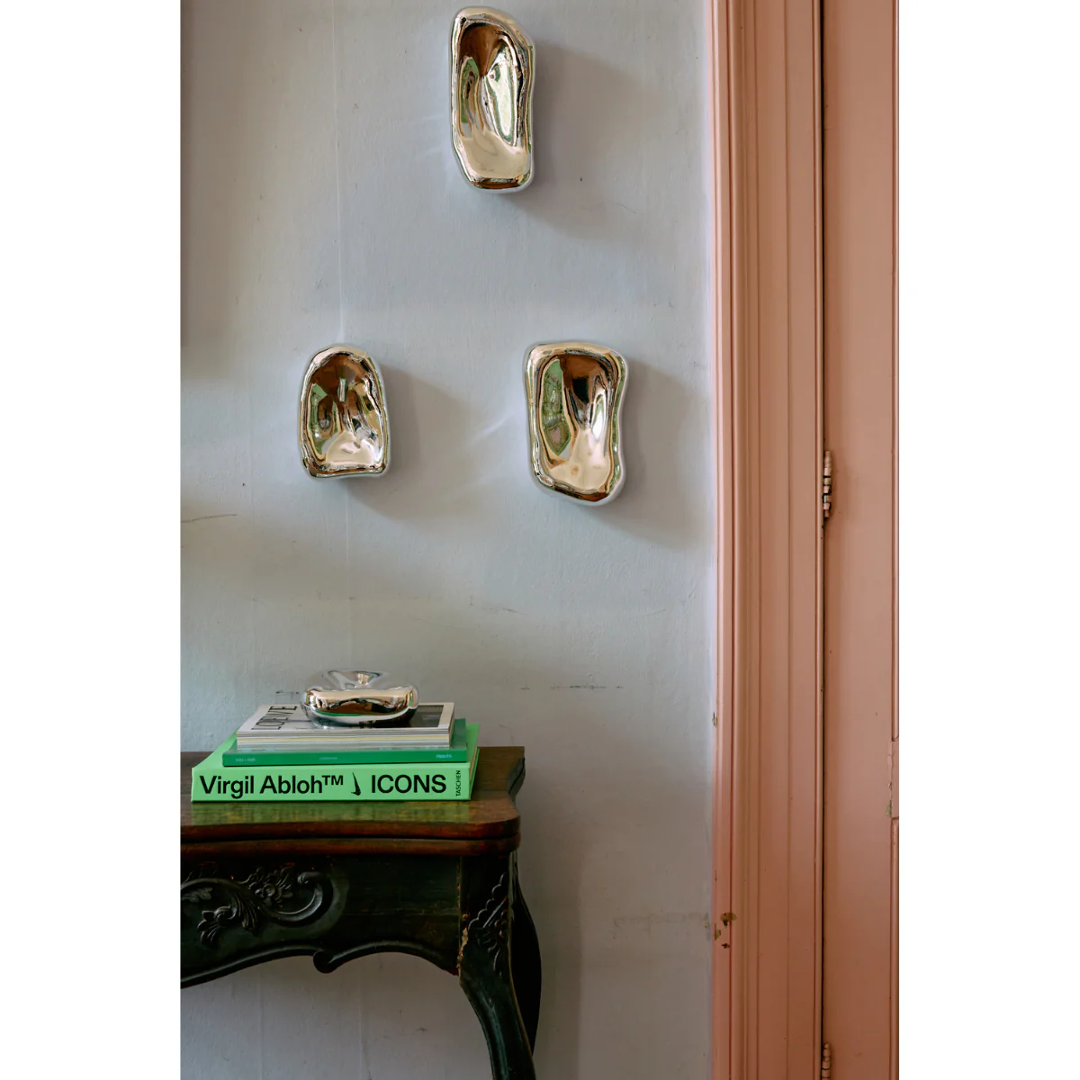 Set de 4 Sculptures Glass Chrome - Image 4