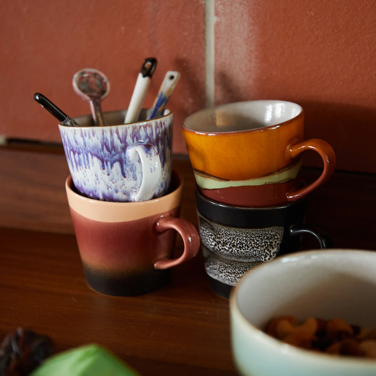 Set de 4 Tasses Americano 70's Friction en céramique - Image 3