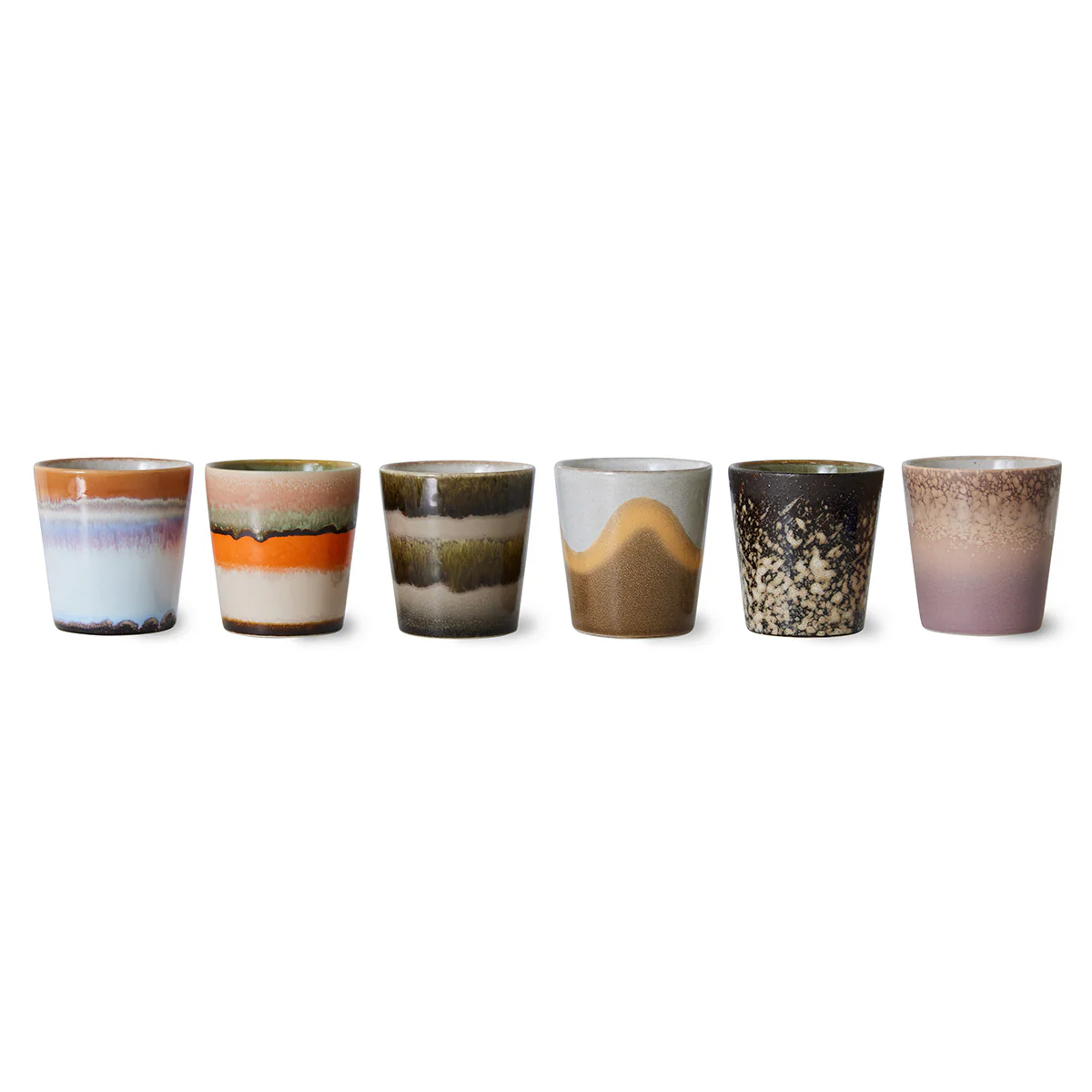 Set de 6 Mugs 70's Elements en céramique - Image 2