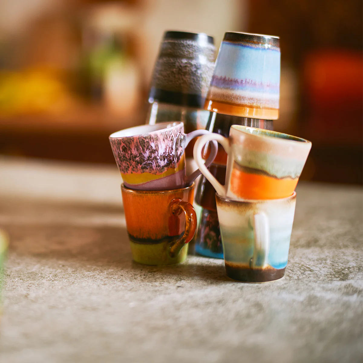 Set de 4 Mugs 70's Retro - Image 3