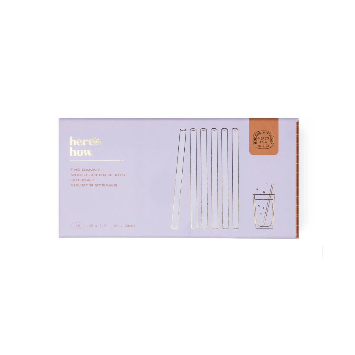 Set de 6 pailles Danny Glass Highball - Image 3