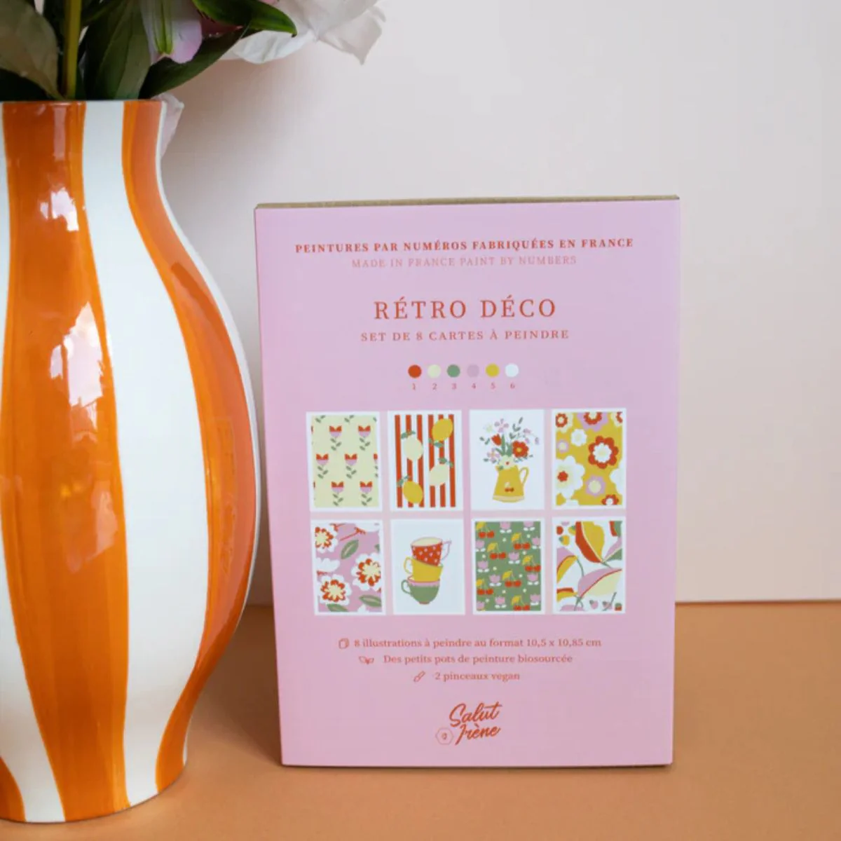 Set de 8 Cartes à peindre par numéro - Rétro déco - Image 4