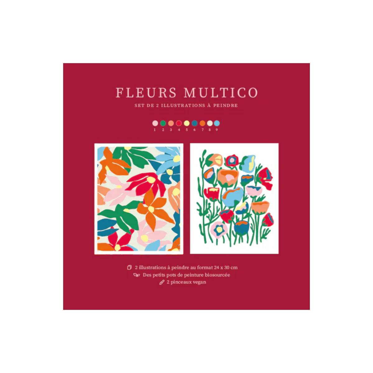 Set de peinture - Fleurs Multico