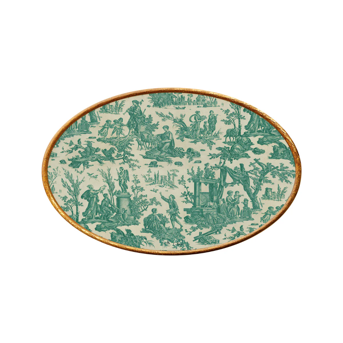 Set de table ovale Offrande à l'amour - Toile de Jouy - Image 10