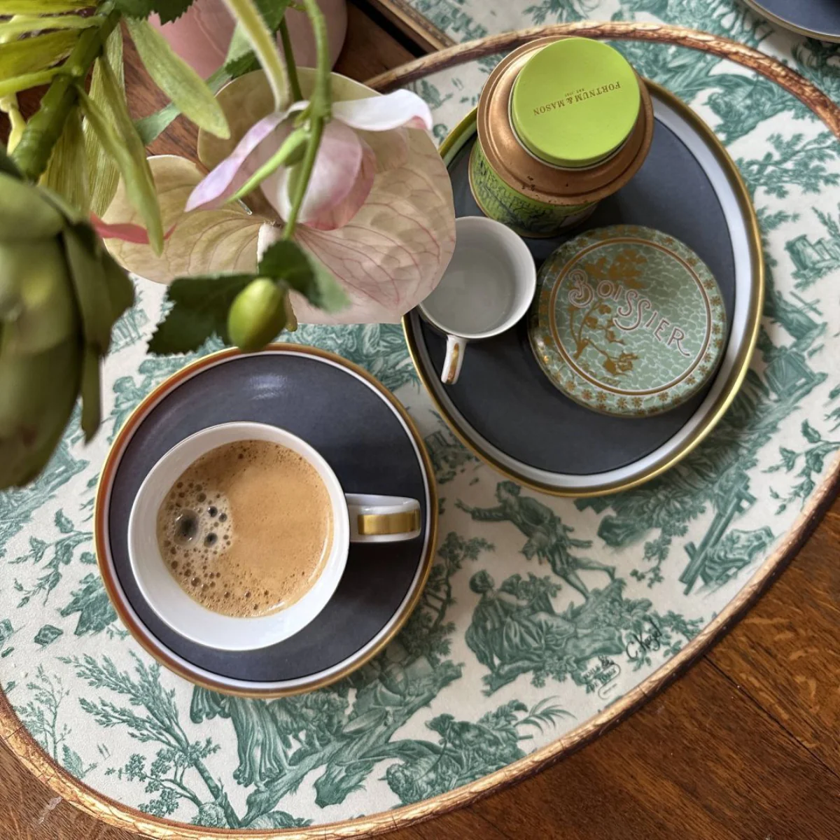 Set de table ovale Offrande à l'amour - Toile de Jouy - Image 11