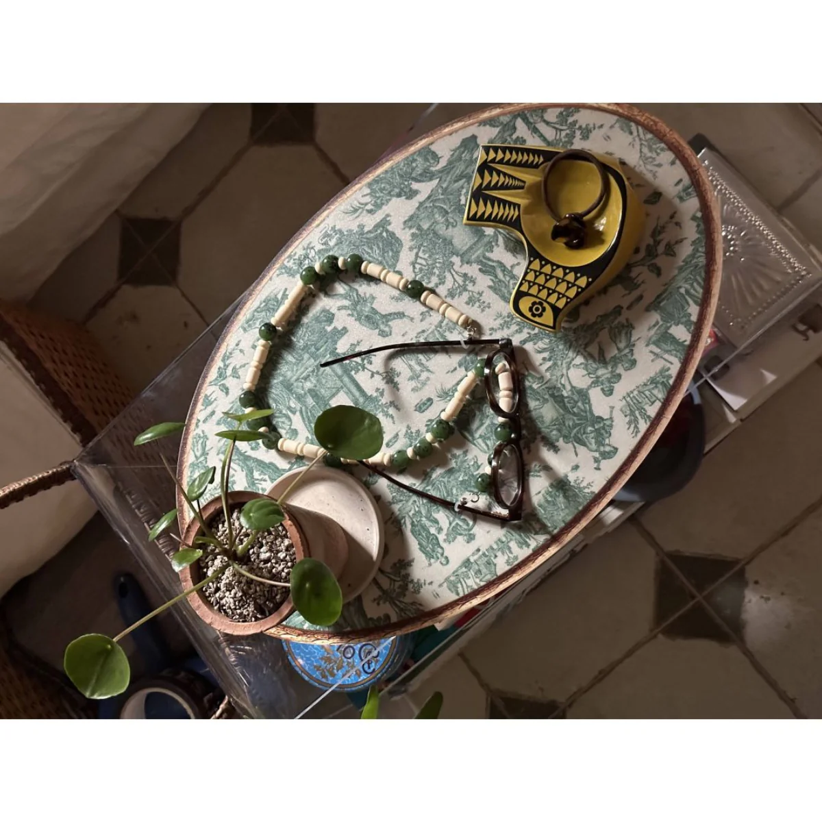 Set de table ovale Offrande à l'amour - Toile de Jouy - Image 14