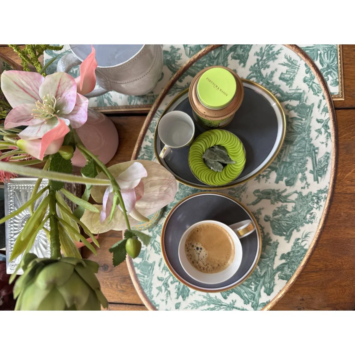 Set de table ovale Offrande à l'amour - Toile de Jouy - Image 16