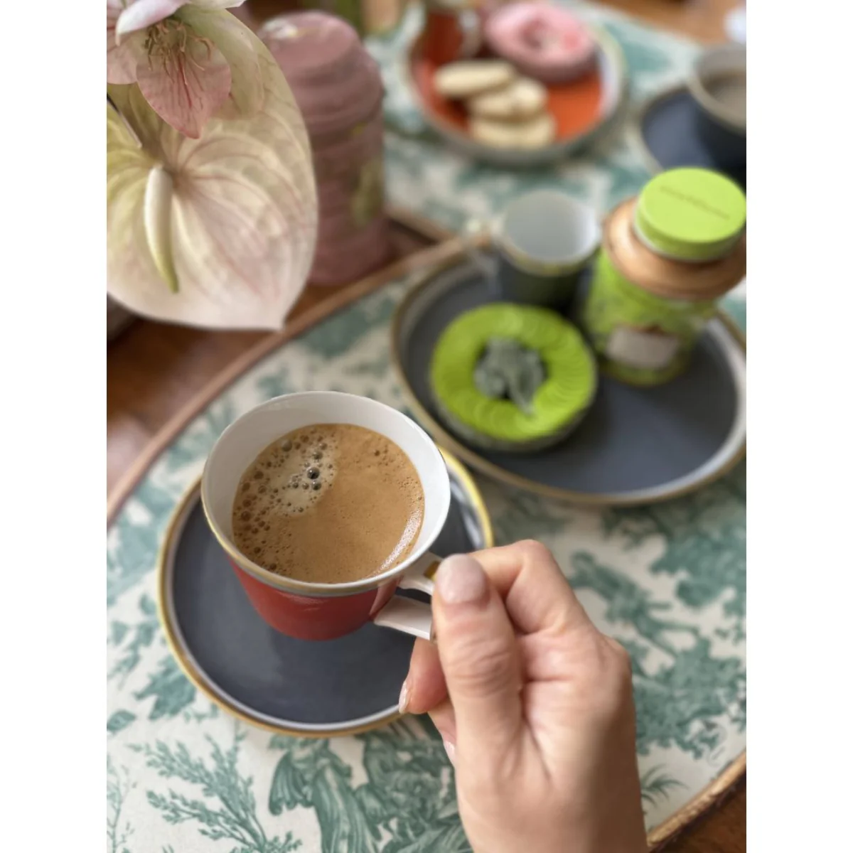 Set de table ovale Offrande à l'amour - Toile de Jouy - Image 18