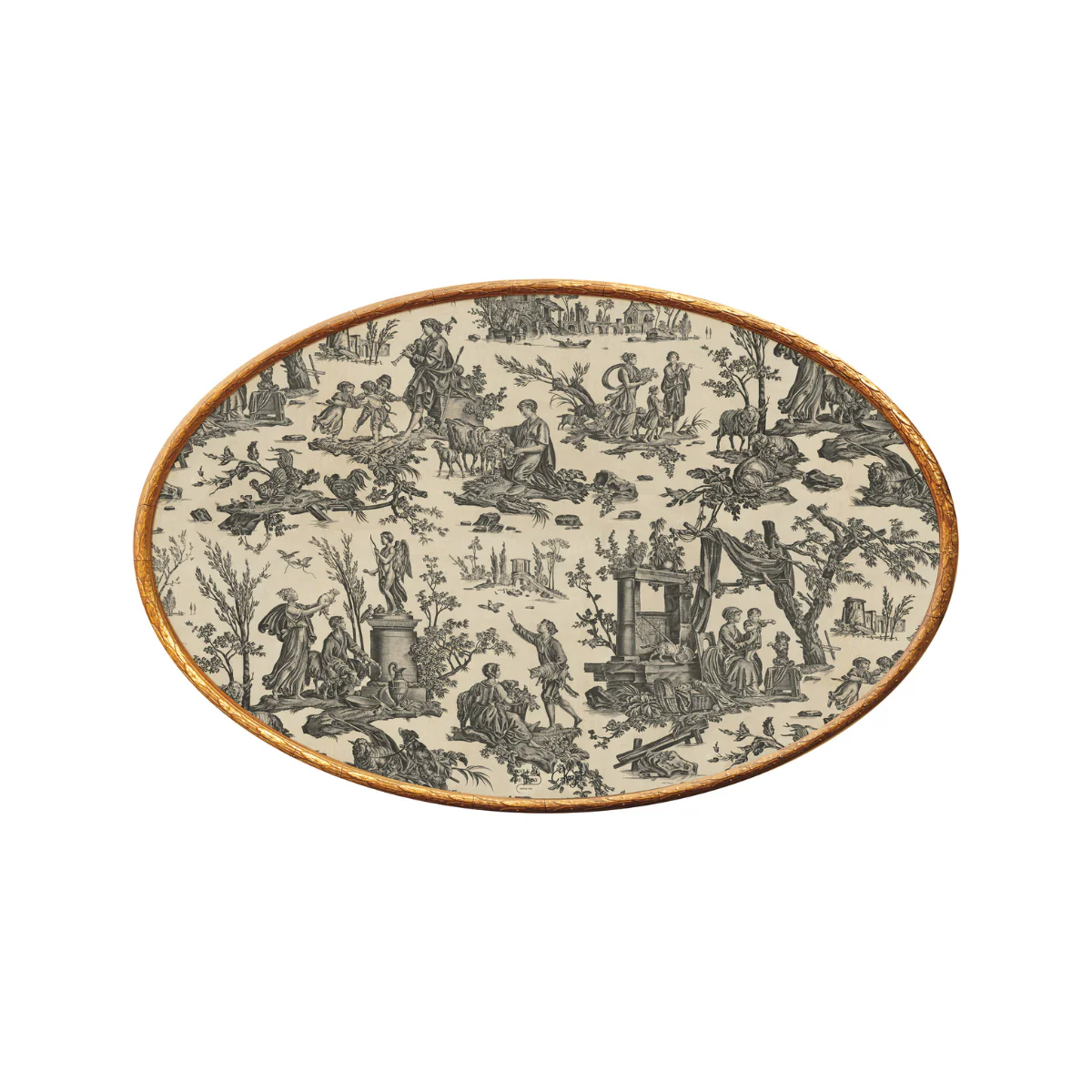 Set de table ovale Offrande à l'amour - Toile de Jouy - Image 19