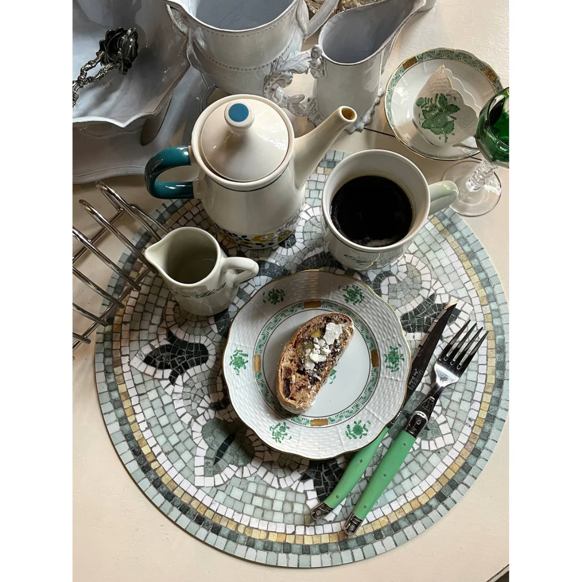 Set de table Vinyle Rond Mosaïque - Amanda - Image 6