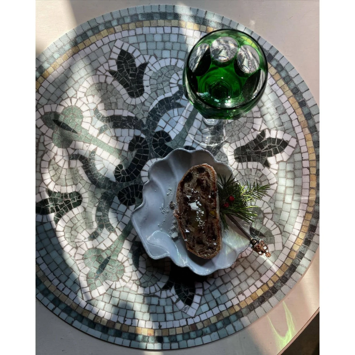 Set de table Vinyle Rond Mosaïque - Amanda - Image 9