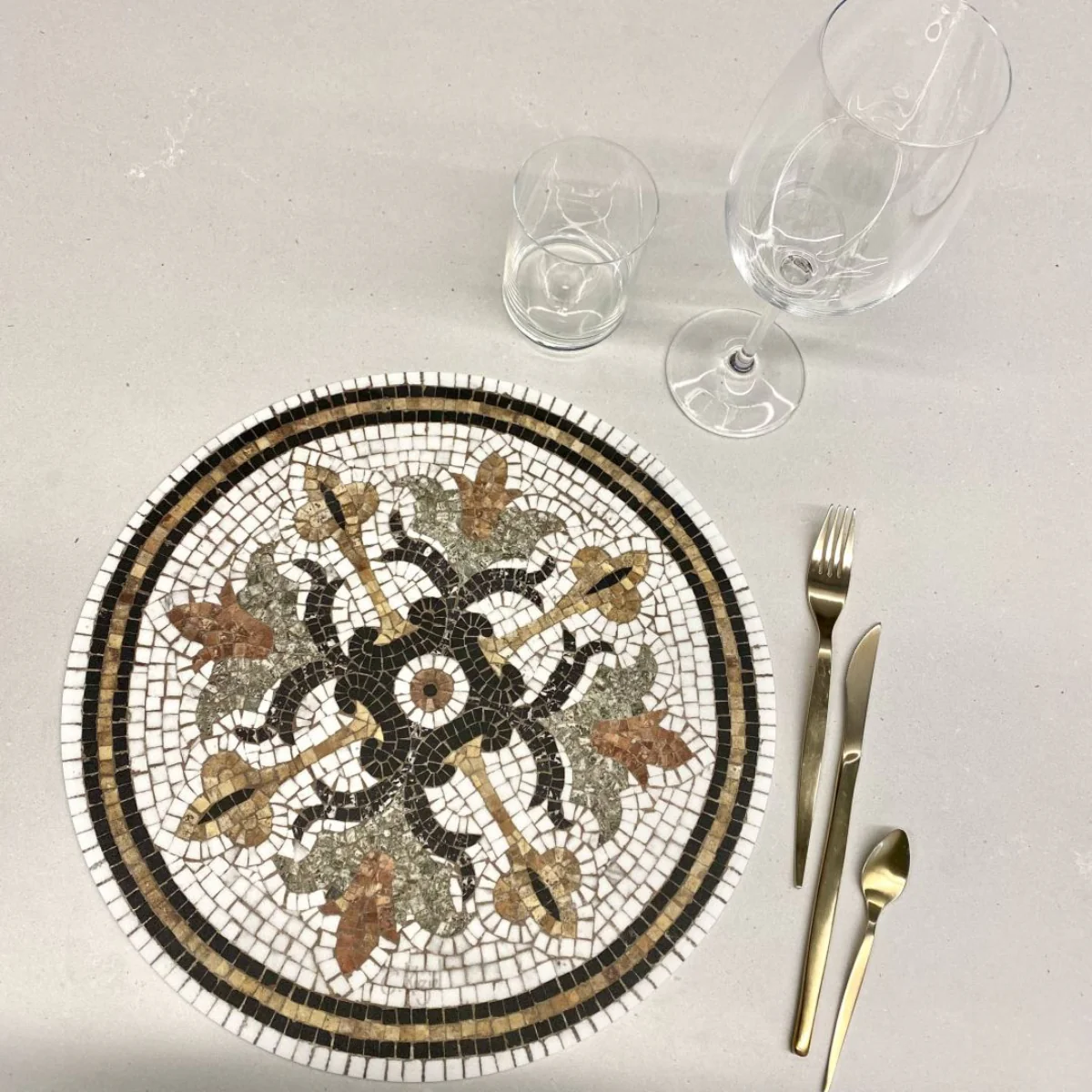 Set de table Vinyle Rond Mosaïque - Helena - Image 4