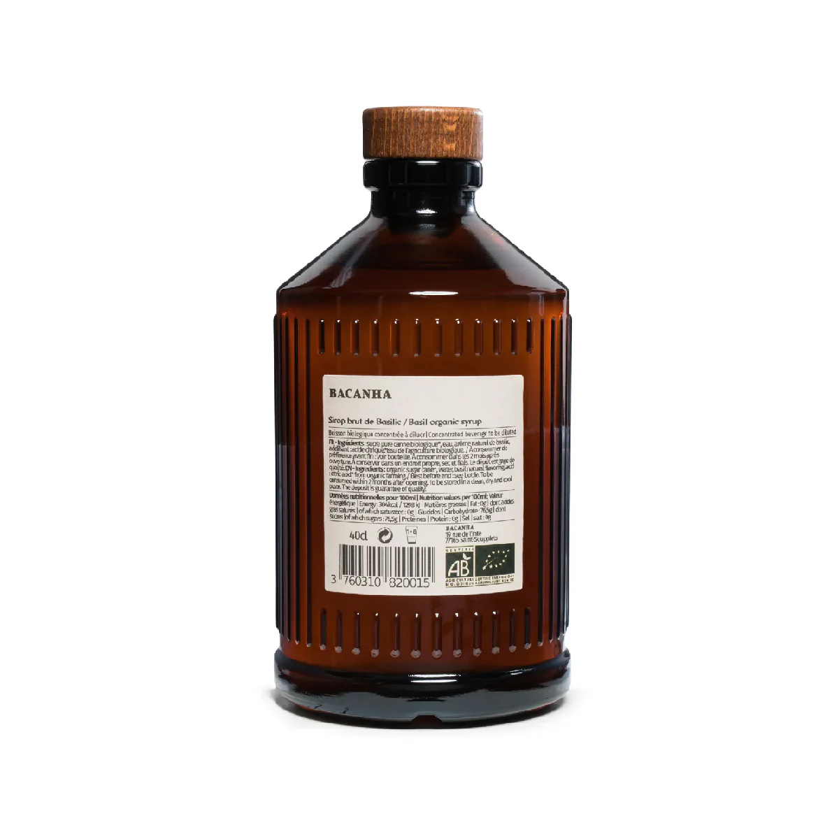 Sirop brut de Basilic Bio - 400 ml - Image 2