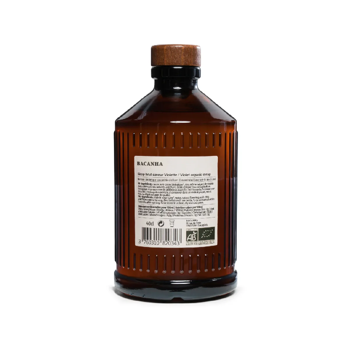 Sirop brut de Violette Bio - 400 ml - Image 2