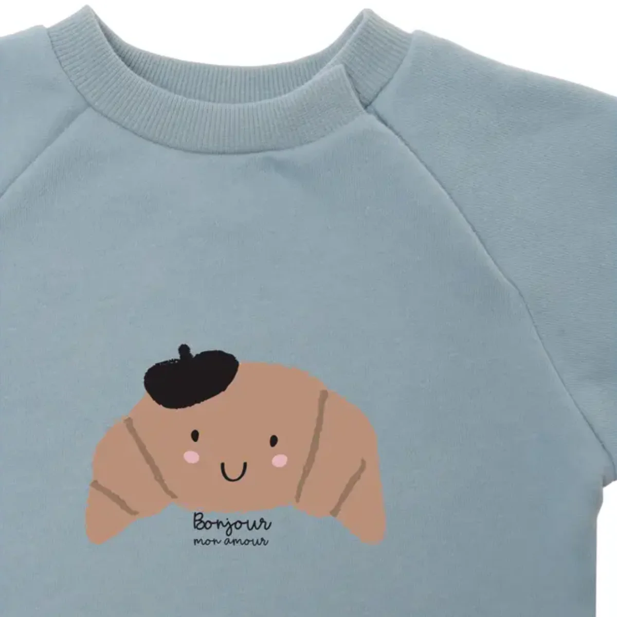 Sweatshirt Croissant Light Blue - Image 4