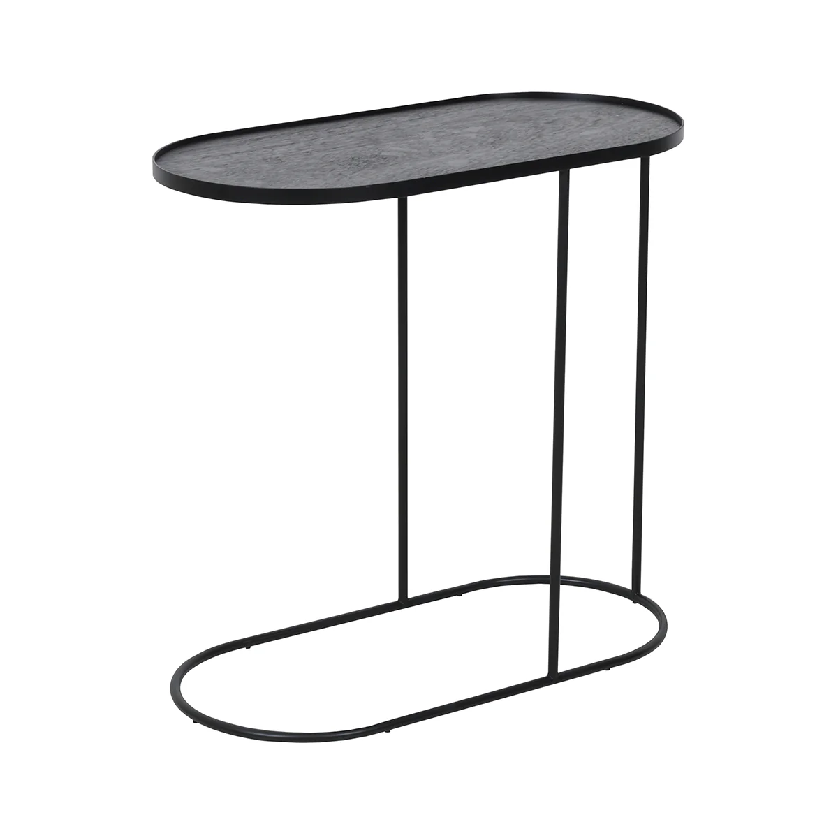 Table à plateau Oblong en métal et bois - L 69 cm - Image 2